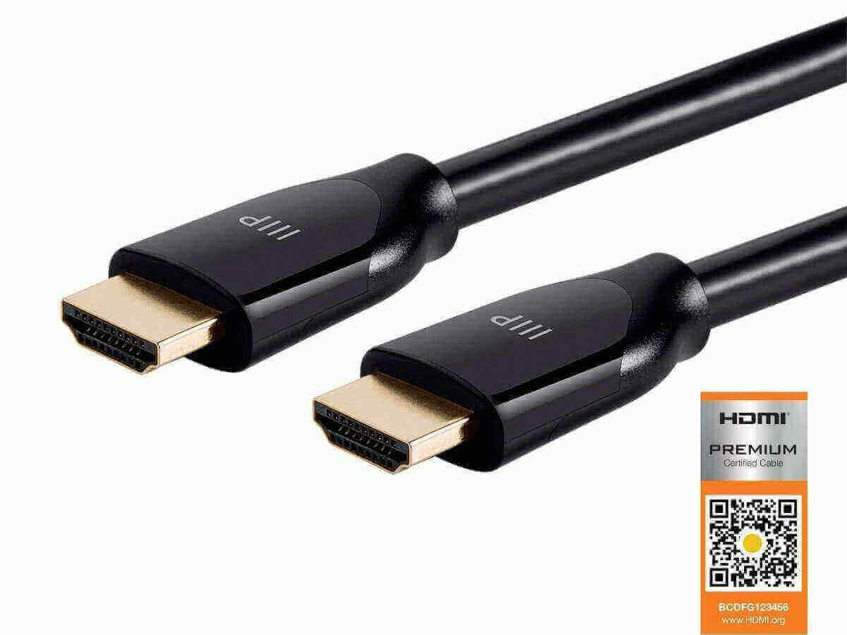 Certified Premium High Speed HDMI Cable (2 pack) - 4K @ 60Hz, HDR, 18Gbps