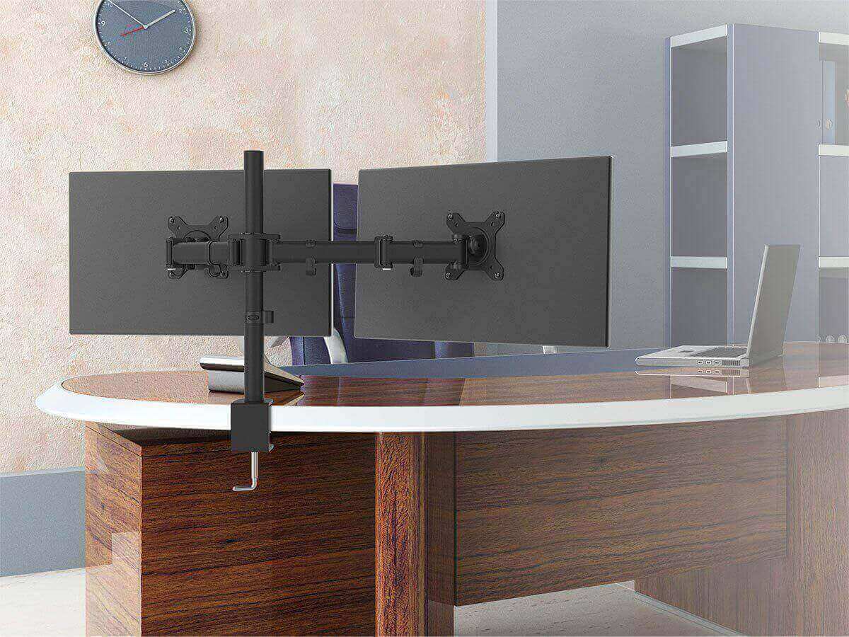 Essential Dual Monitor Articulating Arm Desk Mount