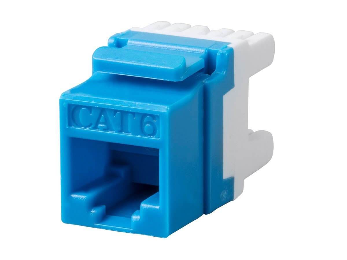 Cat6 RJ-45 180-Degree Punch Down Keystone (25 pack) - Dual IDC,