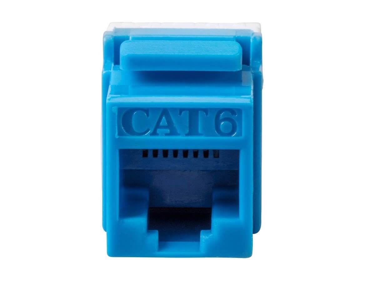 Cat6 RJ-45 180-Degree Punch Down Keystone (25 pack) - Dual IDC,