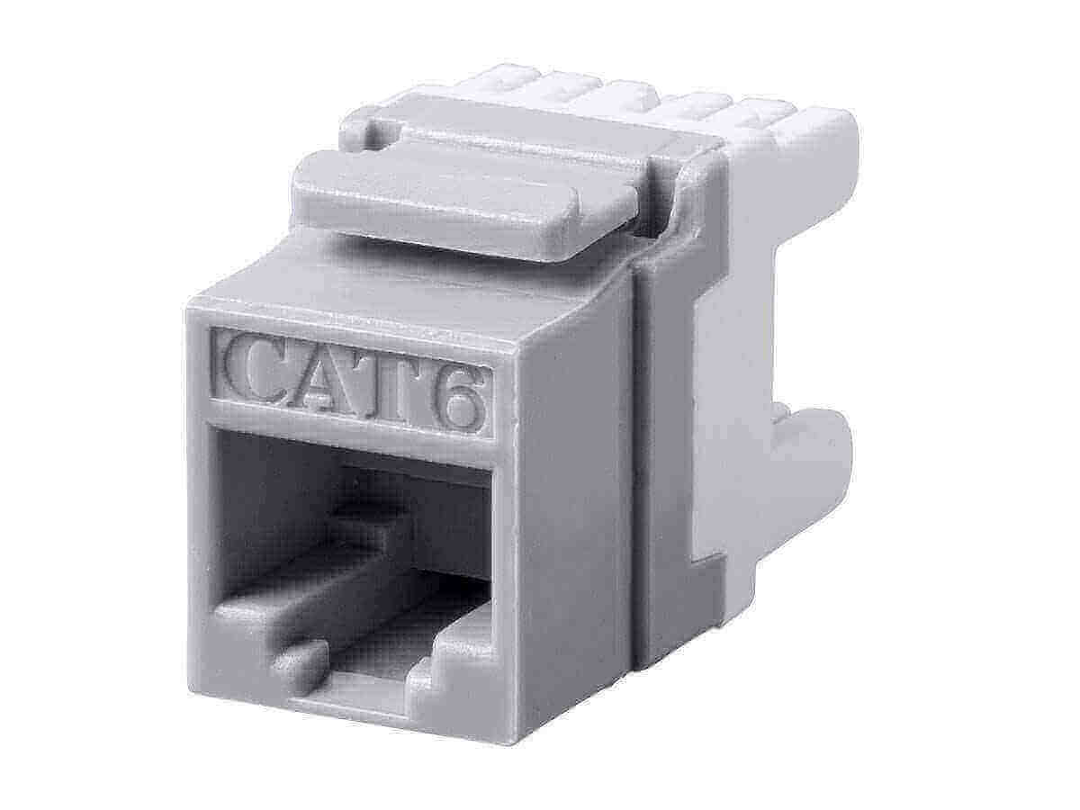 Cat6 RJ-45 180-Degree Punch Down Keystone (25 pack) - Dual IDC,