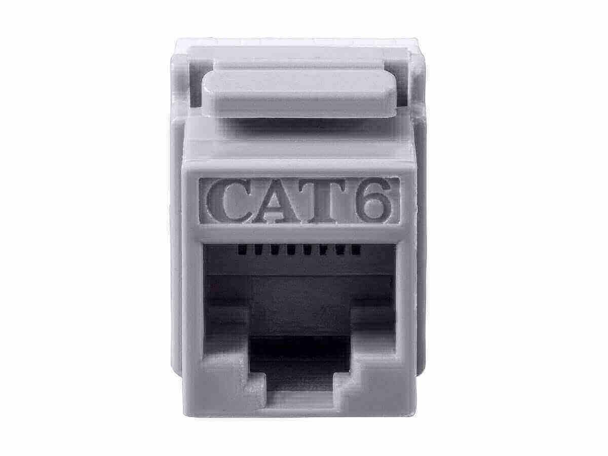 Cat6 RJ-45 180-Degree Punch Down Keystone (25 pack) - Dual IDC,