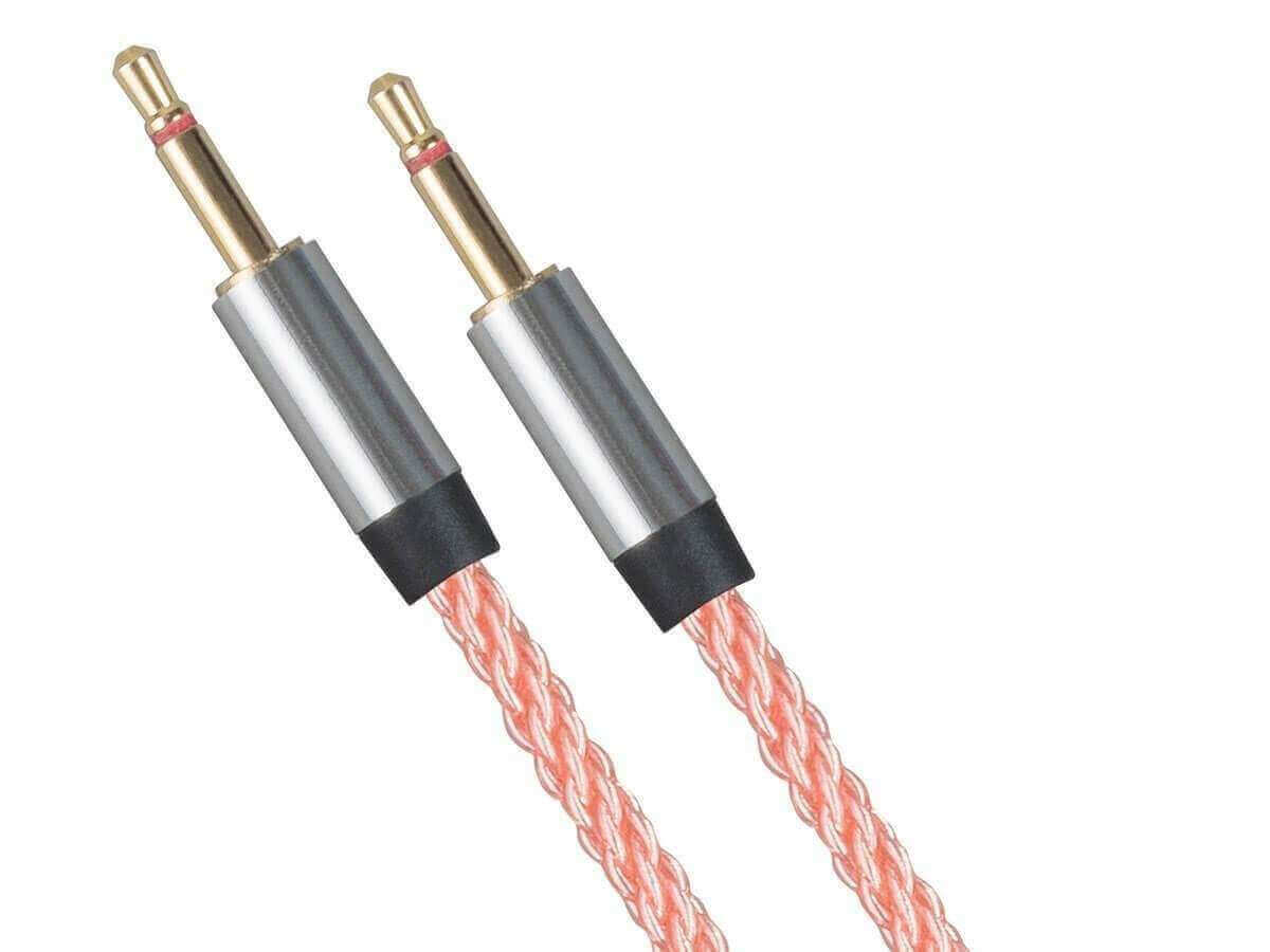 Monolith Headphone Cable 3.5mm and Dual 2.5mm TRS - 1.5M (5ft), Oxygen Free Copper Braided