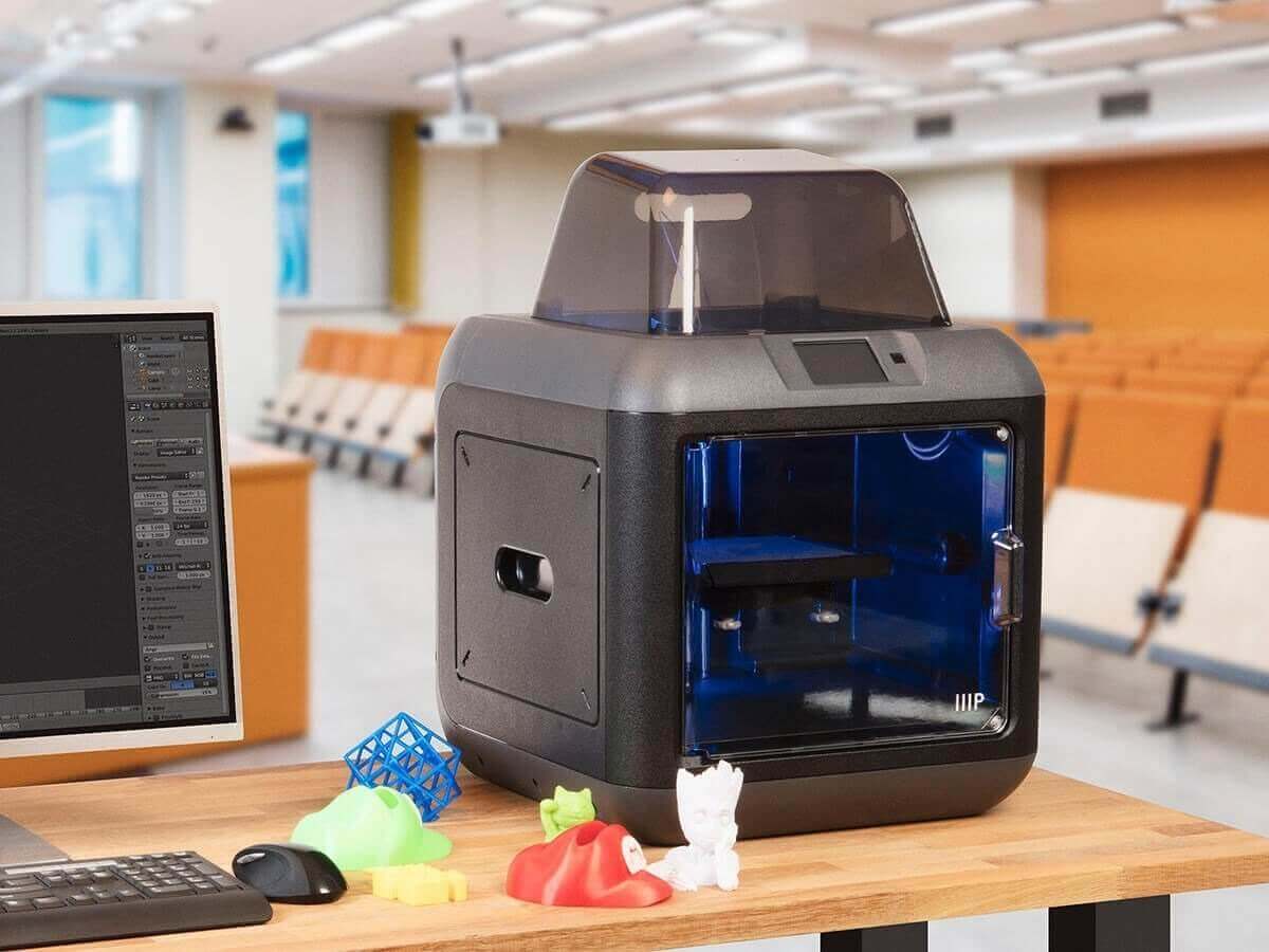 MP Fully Enclosed 150 3D Printer, Ultra quiet, Assisted Leveling, Easy Wi-Fi, Touch Screen