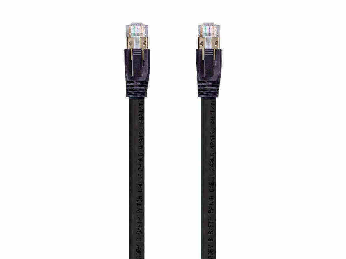 Cat8 24AWG S/FTP Ethernet Network Cable (5 pack) - 2GHz, 40G, Black