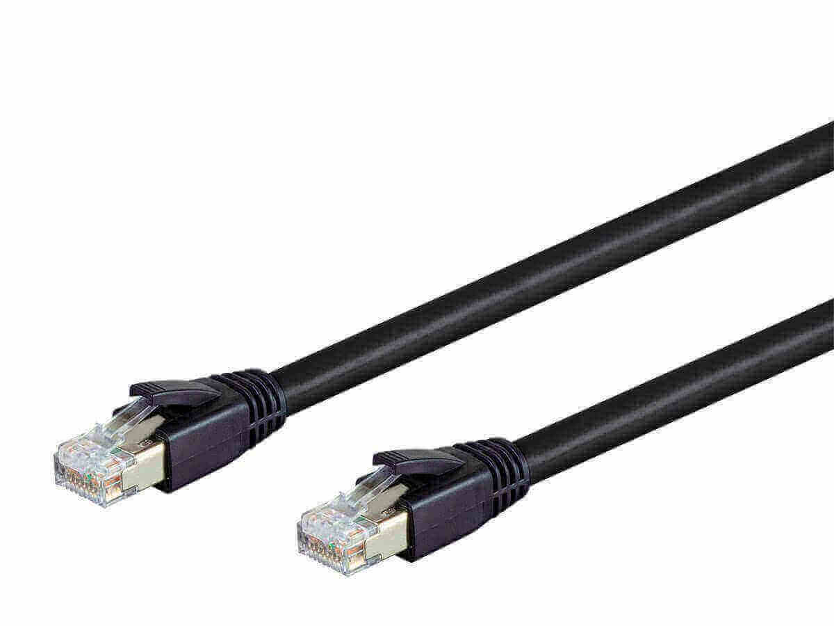 Cat8 24AWG S/FTP Ethernet Network Cable (5 pack) - 2GHz, 40G, Black