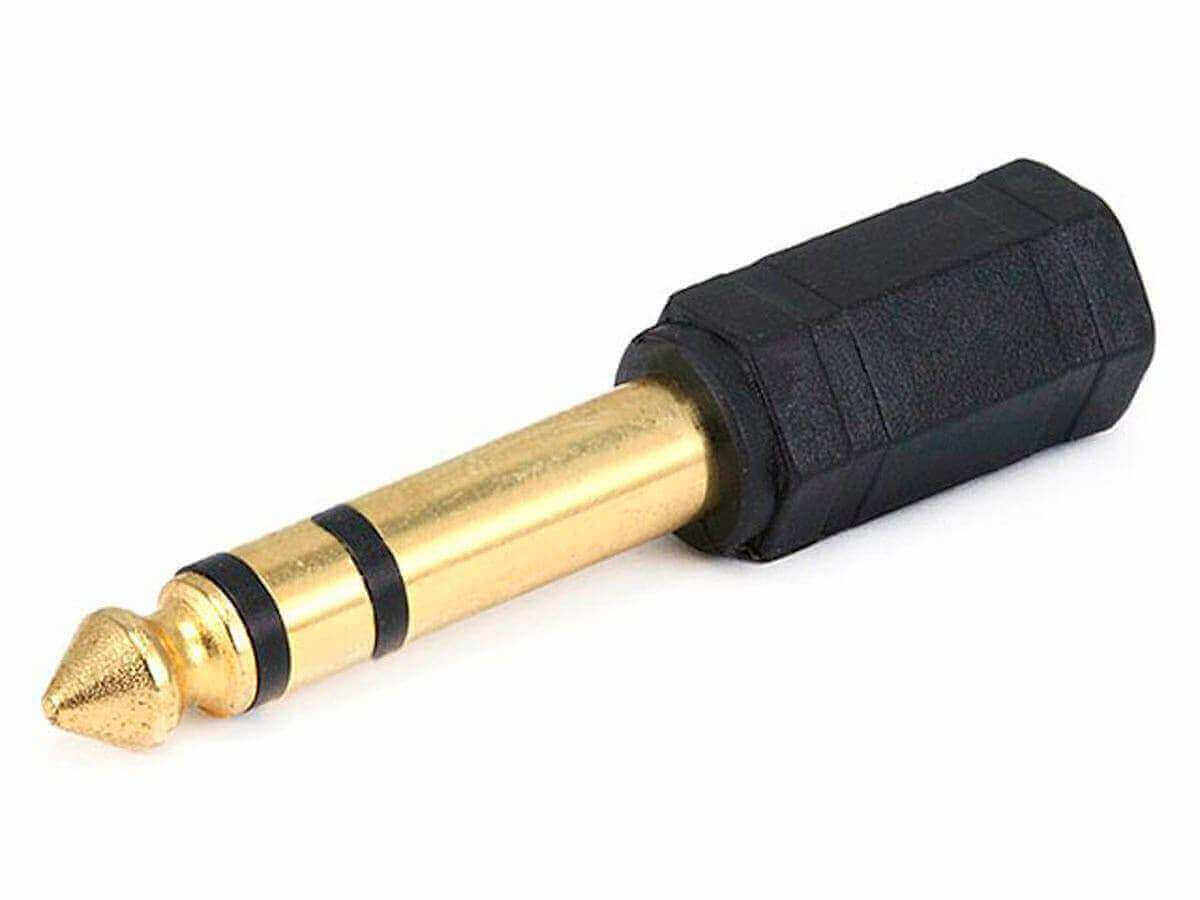 Monoprice 1/4in (6.35mm) TRS Stereo Plug to 3.5mm TRS Stereo Jack Adapter  Gold Plated