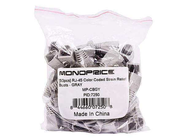 Monoprice RJ45 Strain Relief Boots  50 pcs/pack  Blue